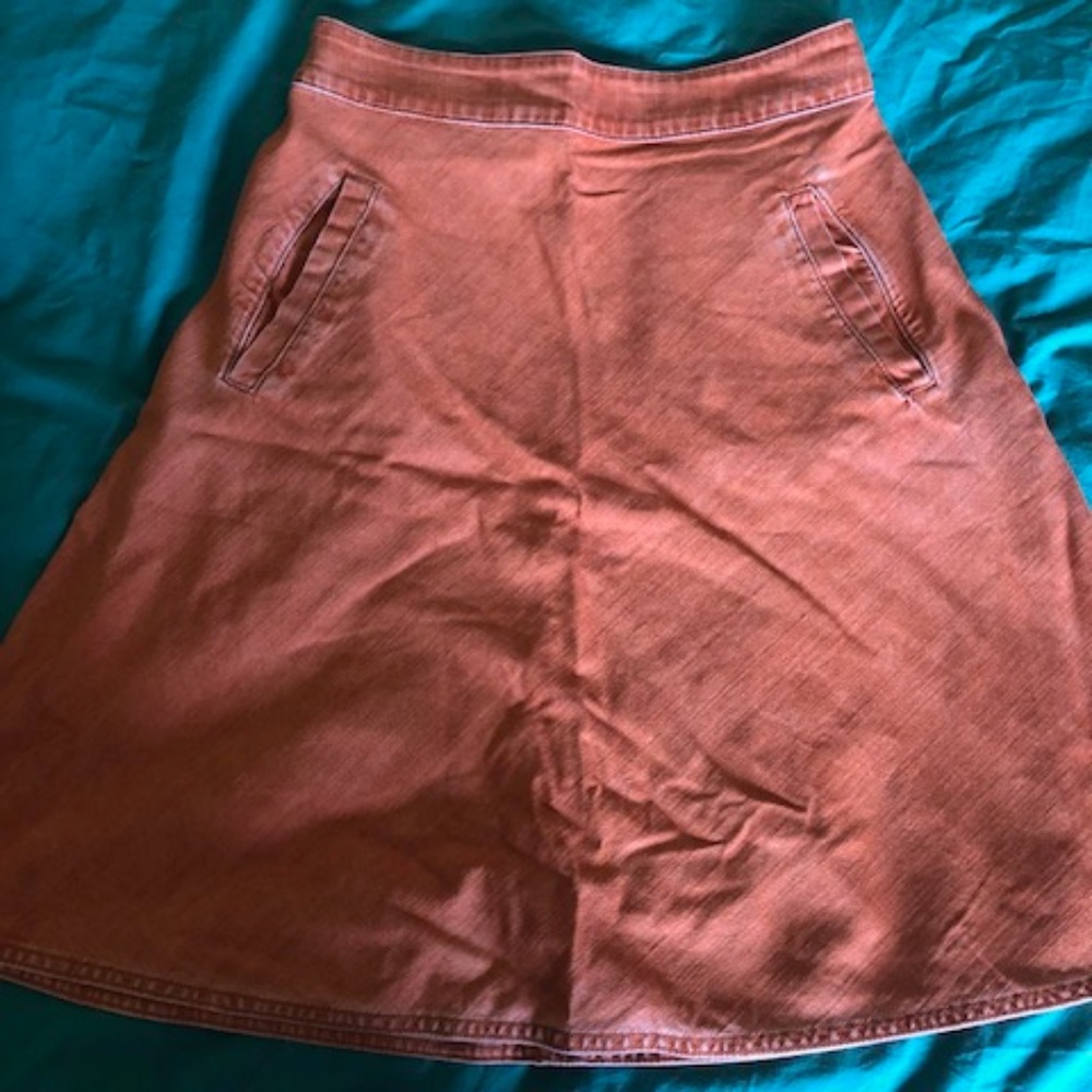 Orange cotton Mads Norgaard skirt - medium